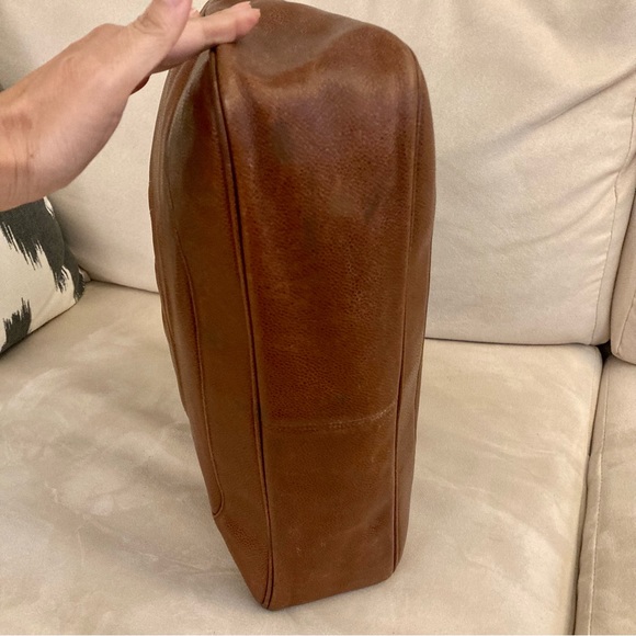 Authentic CHANEL Caviar Hobo Shoulder Bag - Cognac Brown - Picture 8 of 16